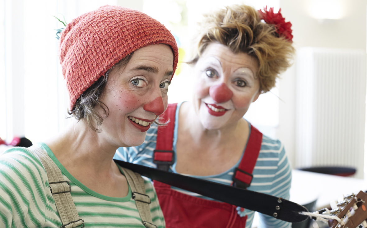 Die Klinik-Clowns "Socke" und "Petronella" im Aegidius Haus