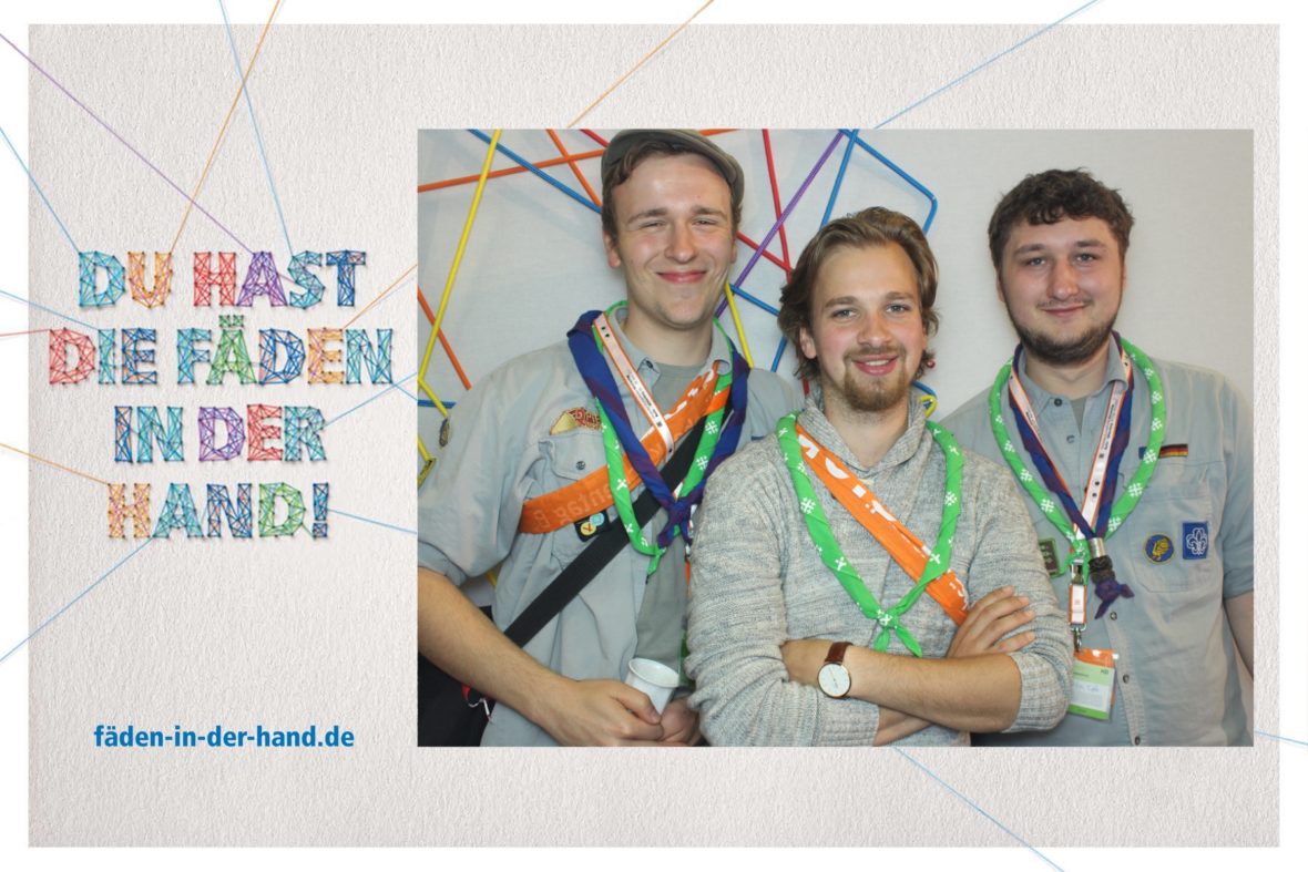 Foto aus dem Fotoautomaten mit Nils, Julius und Niklas