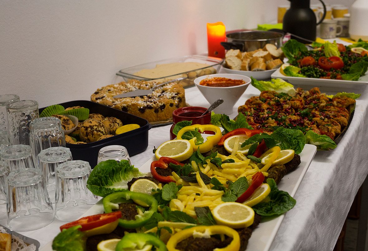 Das Buffet bei der Aktion "Wie schmeckt Heimat?"