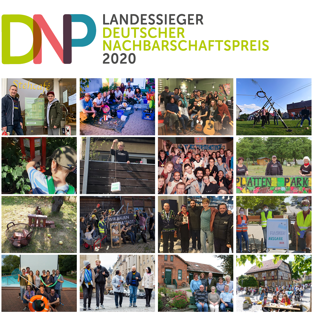 So sehen Sieger aus: Alle 16 Landessieger des Deutschen Nachbarschaftspreises auf einen Blick
