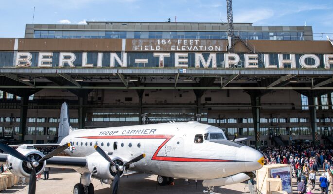 Rosinenbomber am Flughafen Tempelhof zur 70 Jahr Feier im Jahr 2019. Foto: Daniel Kroll