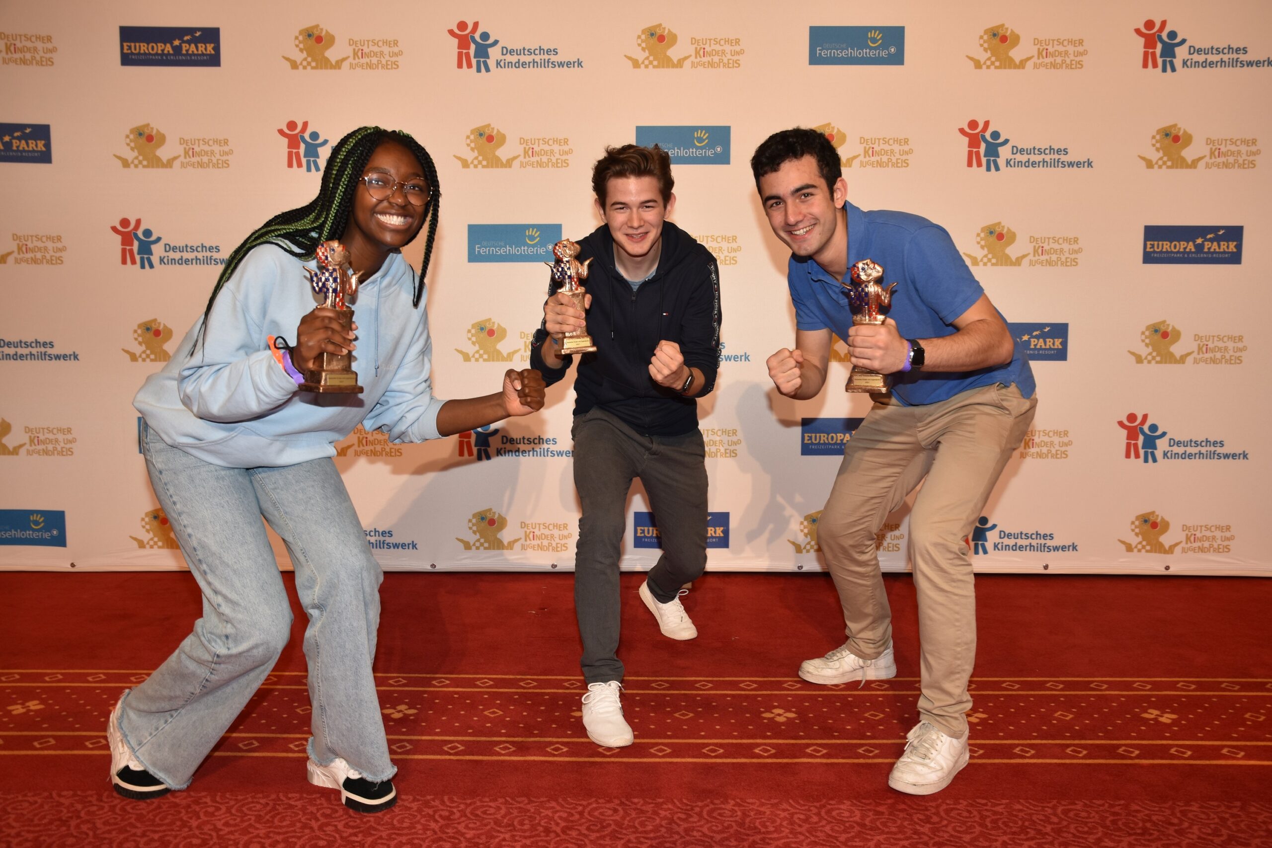 Vivien (Barlach GoYoung), Moritz (The GreenClub) und Noah (CoronaPort) (von links nach rechts). Copyright: Lisa Fischer